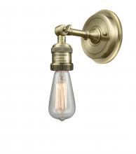 Innovations Lighting 203BP-NH-AB - Bare Bulb - 1 Light - 5 inch - Antique Brass - Sconce