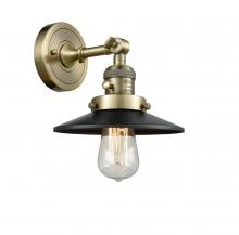 Innovations Lighting 203SW-AB-M6 - Railroad - 1 Light - 8 inch - Antique Brass - Sconce