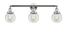 Innovations Lighting 205-PC-G202-6 - Beacon - 3 Light - 30 inch - Polished Chrome - Bath Vanity Light