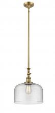 Innovations Lighting 206-BB-G74-L - Bell - 1 Light - 12 inch - Brushed Brass - Stem Hung - Mini Pendant