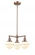 Innovations Lighting 207-AC-G531 - Oxford - 3 Light - 20 inch - Antique Copper - Stem Hung - Chandelier