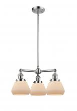 Innovations Lighting 207-PC-G171-LED - Fulton - 3 Light - 22 inch - Polished Chrome - Stem Hung - Chandelier