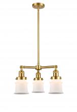 Innovations Lighting 207-SG-G181S-LED - Canton - 3 Light - 18 inch - Satin Gold - Stem Hung - Chandelier