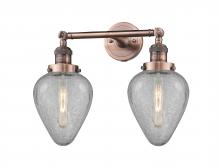Innovations Lighting 208-AC-G165 - Geneseo - 2 Light - 17 inch - Antique Copper - Bath Vanity Light