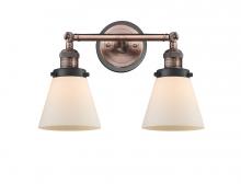 Innovations Lighting 208BP-ACBK-G61 - Cone - 2 Light - 16 inch - Antique Copper - Bath Vanity Light