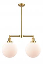 Innovations Lighting 209-SG-G201-10-LED - Beacon - 2 Light - 25 inch - Satin Gold - Stem Hung - Island Light