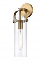 Innovations Lighting 413-1W-BB-G413-1W-4CL - Pilaster - 1 Light - 4 inch Glass - Brushed Brass - Sconce