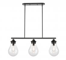 Innovations Lighting 414-3I-BK-G4142-8 - Genesis - 3 Light - 39 inch - Matte Black - Cord hung - Island Light