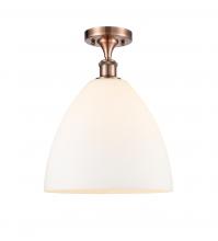 Innovations Lighting 516-1C-AC-GBD-121 - Bristol - 1 Light - 12 inch - Antique Copper - Semi-Flush Mount