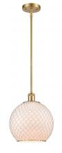 Innovations Lighting 516-1S-SG-G121-10CSN-LED - Farmhouse Chicken Wire - 1 Light - 10 inch - Satin Gold - Mini Pendant