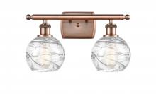 Innovations Lighting 516-2W-AC-G1213-6 - Athens Deco Swirl - 2 Light - 16 inch - Antique Copper - Bath Vanity Light