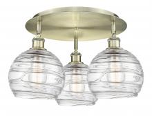 Innovations Lighting 516-3C-AB-G1213-8 - Athens Deco Swirl - 3 Light - 20 inch - Antique Brass - Flush Mount