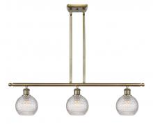 Innovations Lighting 516-3I-AB-G122C-6CL - Athens - 3 Light - 36 inch - Antique Brass - Cord hung - Island Light
