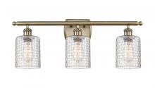 Innovations Lighting 516-3W-AB-G112C-5CL - Cobbleskill - 3 Light - 25 inch - Antique Brass - Bath Vanity Light