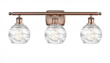 Innovations Lighting 516-3W-AC-G1213-6 - Athens Deco Swirl - 3 Light - 26 inch - Antique Copper - Bath Vanity Light