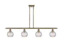 Innovations Lighting 516-4I-AB-G122C-6CL - Athens - 4 Light - 48 inch - Antique Brass - Cord hung - Island Light