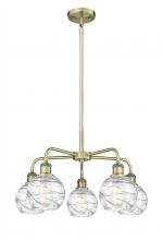 Innovations Lighting 516-5CR-AB-G1213-6 - Athens Deco Swirl - 5 Light - 24 inch - Antique Brass - Chandelier