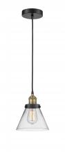 Innovations Lighting 616-1PH-BAB-G42 - Cone - 1 Light - 8 inch - Black Antique Brass - Cord hung - Mini Pendant