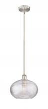 Innovations Lighting 616-1S-SN-G555-12CL - Ithaca - 1 Light - 12 inch - Brushed Satin Nickel - Cord hung - Mini Pendant