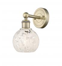 Innovations Lighting 616-1W-AB-G1216-6WM - White Mouchette - 1 Light - 6 inch - Antique Brass - Sconce