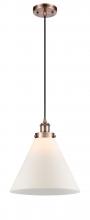 Innovations Lighting 916-1P-AC-G41-L - Cone - 1 Light - 12 inch - Antique Copper - Cord hung - Mini Pendant