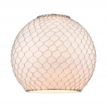 Innovations Lighting G121-10CSN - Large Farmhouse Chicken Wire White Glass with Nickel Wire Glass