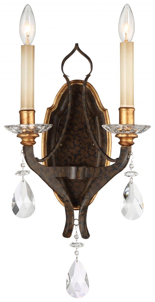 2 LIGHT WALL SCONCE