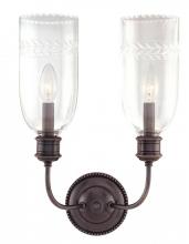 Hudson Valley 292-AGB - 2 LIGHT WALL SCONCE
