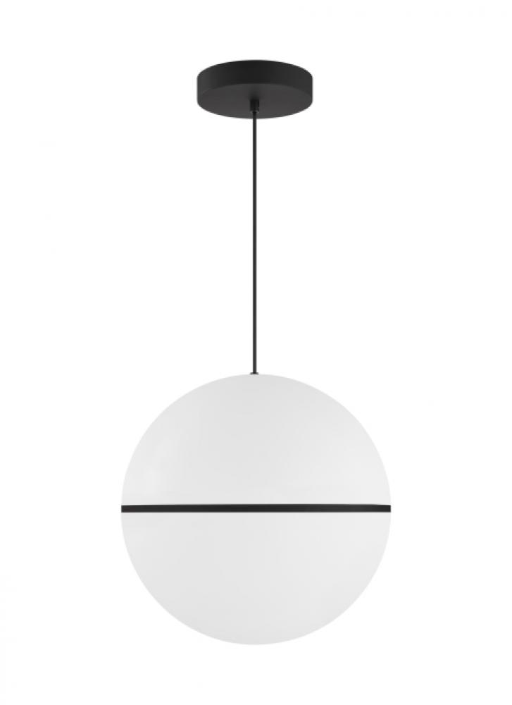 Hanea modern, mid-century dimmable LED X-Large Ceiling Pendant Light in a Nightshade Black finish