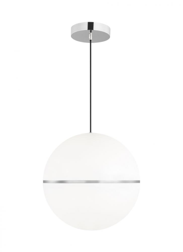 Hanea modern, mid-century dimmable LED X-Large Ceiling Pendant Light in a Chrome finish