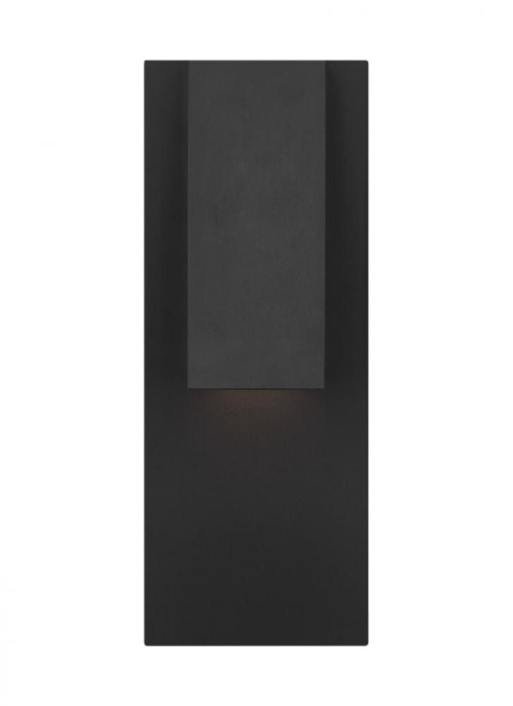 The Peak 1-Light Wet Rated Integrated Dimmable LED Outdoor Wall Sconce in Black