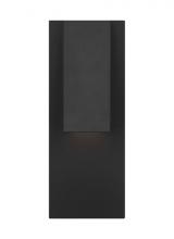 Visual Comfort & Co. Modern Collection 700WSPEAKB-LEDWD - The Peak 1-Light Wet Rated Integrated Dimmable LED Outdoor Wall Sconce in Black