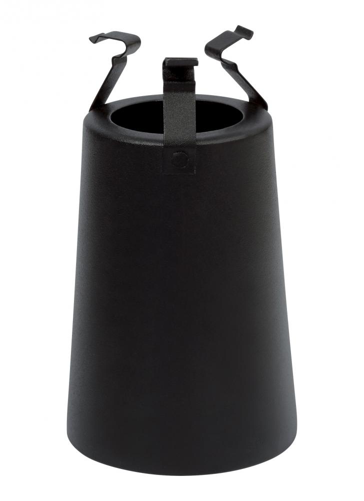 Modern outdoor exterior dark sky friendly adapter in black finish