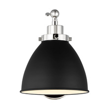 Visual Comfort & Co. Studio Collection CW1131MBKPN - Wellfleet Single Arm Dome Task Sconce