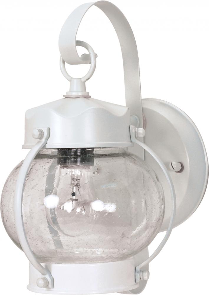 1 Light; 10-5/8 in.; Wall Lantern Onion Lantern with Clear Seed Glass; Color retail packaging