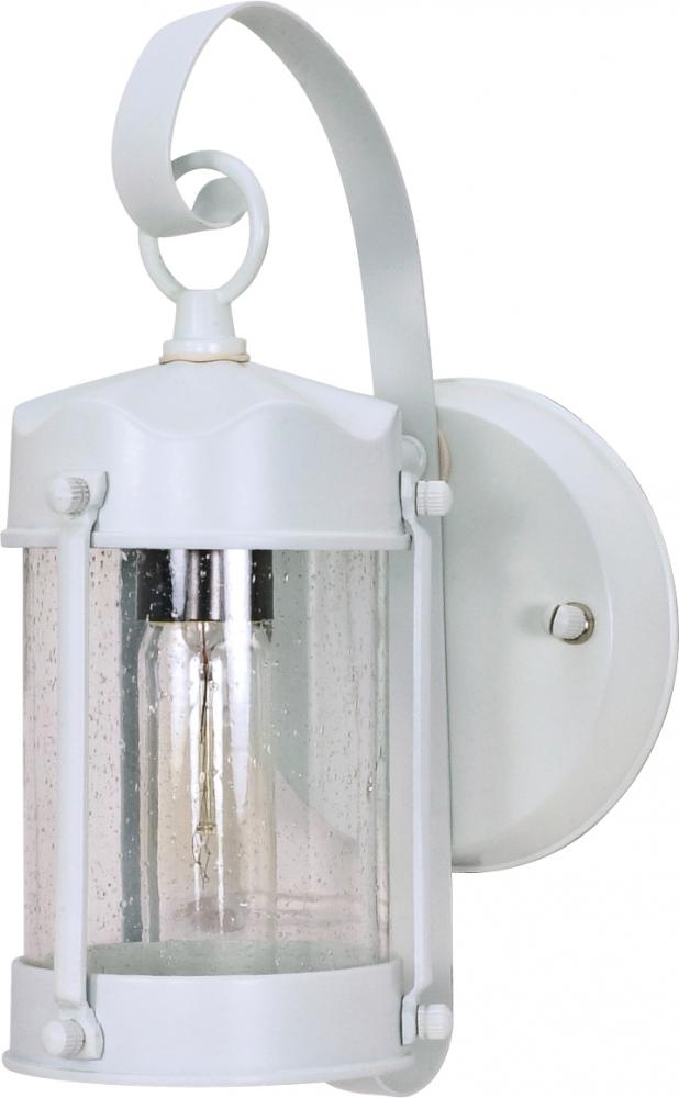 1 Light; 10-5/8 in.; Wall Lantern; Piper Lantern with Clear Seed Glass; Color retail packaging