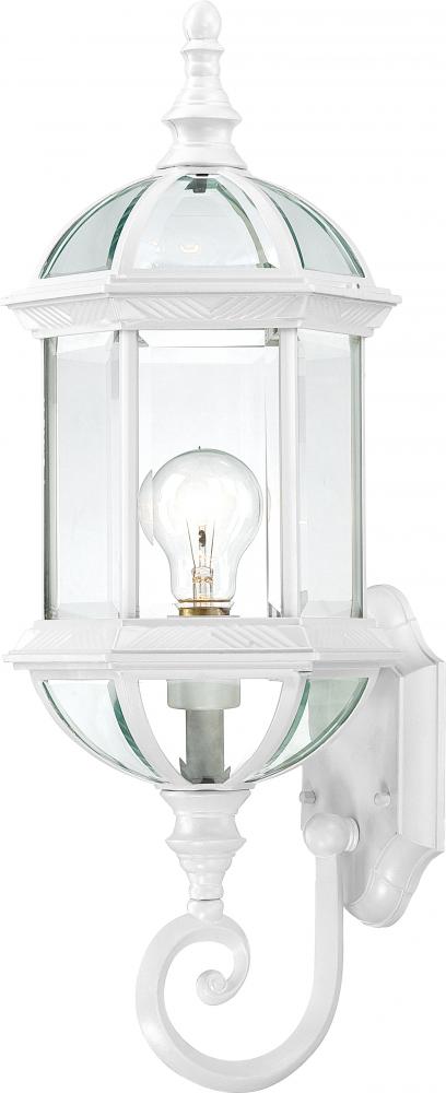 Boxwood - 1 Light 22" Wall Lantern with Clear Beveled Glass - White Finish