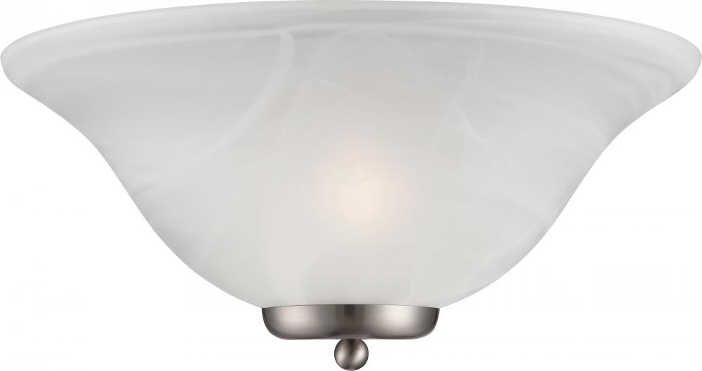 Ballerina - 1 Light Wall Sconce - Brushed Nickel with Alabaster Glass - Brushed Nickel