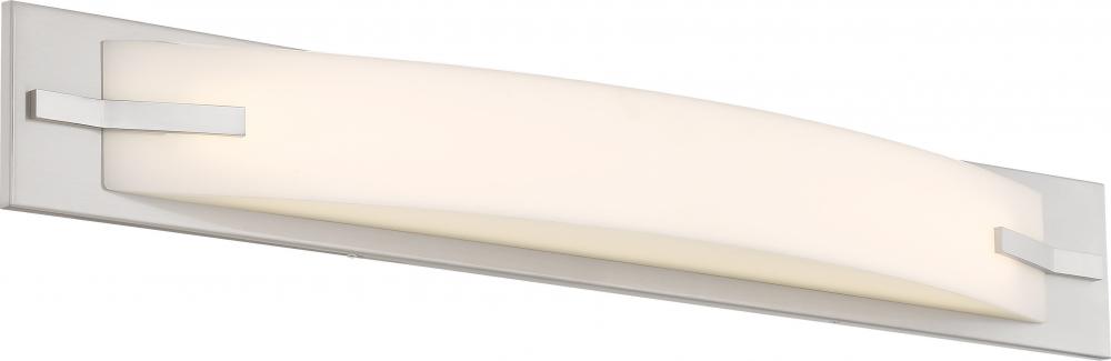 Bow - 31" LED Vanity with White Acrylic Diffuser - Brushed Nickel Finish