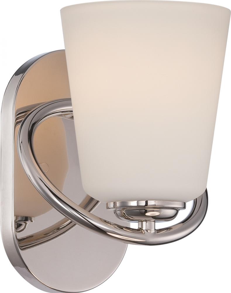 Dylan - 1 Light Vanity Fixture with Satin White Glass - LED Omni Included