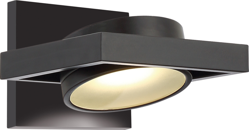 Hawk - LED Wall Sconce with Pivoting Head - Textured Black Finish