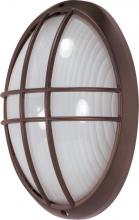 Nuvo 60/529 - 1 Light - 13'' Large Oval Cage Bulkhead - Architectural Bronze Finish