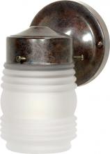 Nuvo SF76/700 - 1 Light - 6" Mason Jar with Frosted Glass - Old Bronze Finish