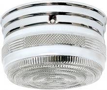 Nuvo SF77/101 - 2 Light - 8" Flush with White and Crystal Accent Glass - Polished Chrome Finish