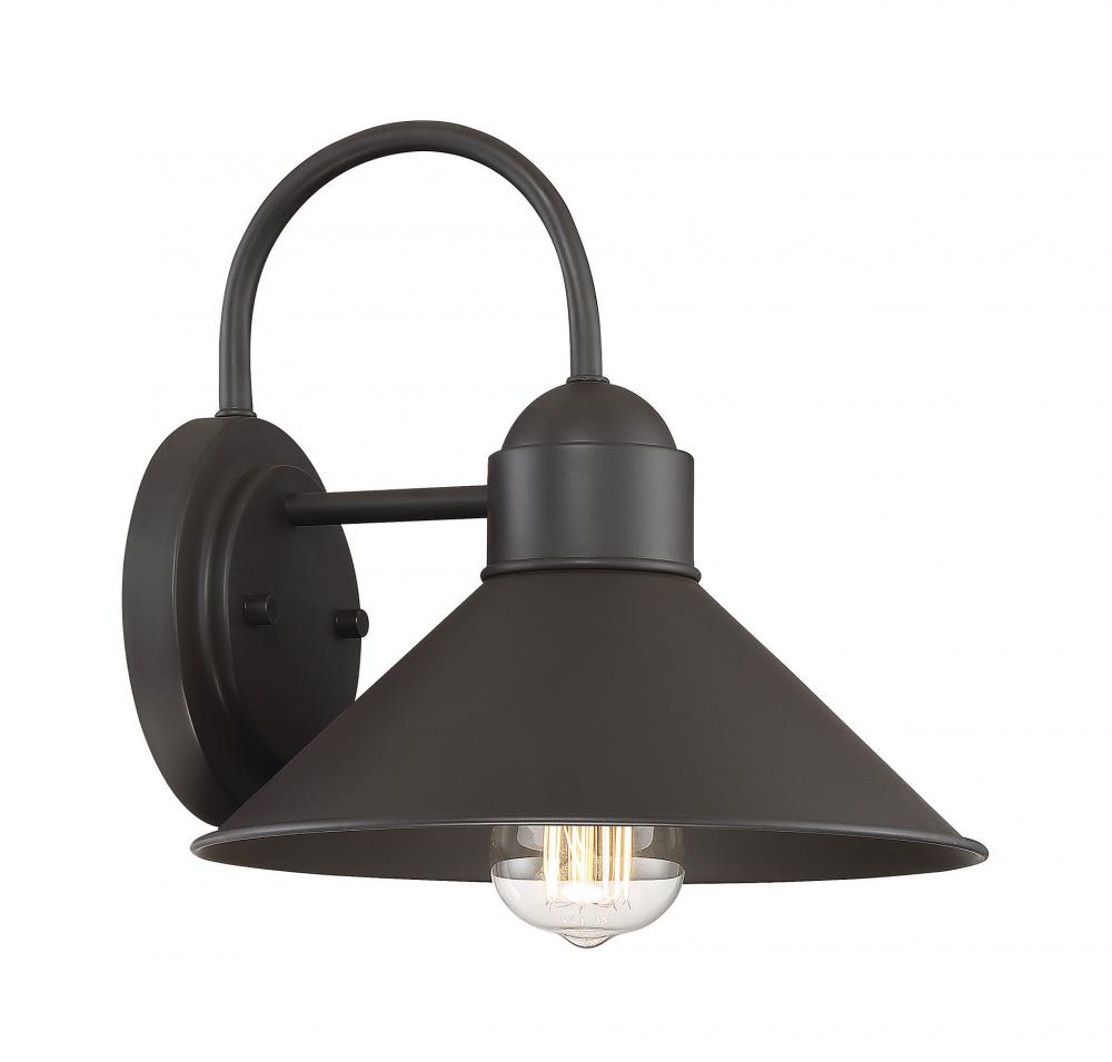 1-Light Outdoor Wall Lantern in Oil Rubbed Bronze