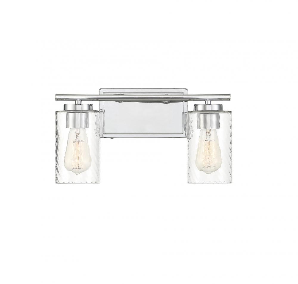 2-Light Bathroom Vanity Light in Chrome