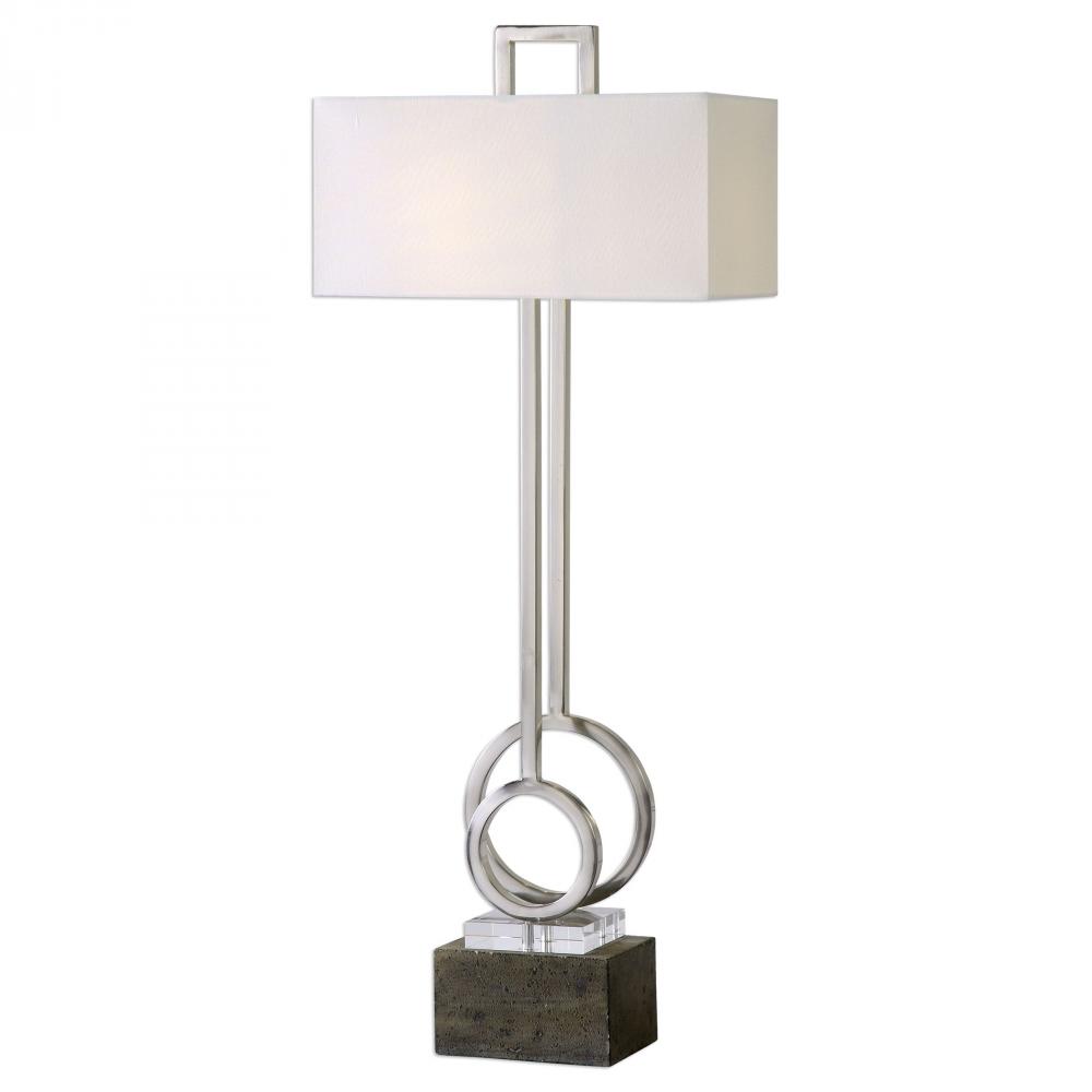 Uttermost Deshka Brushed Nickel Table Lamp