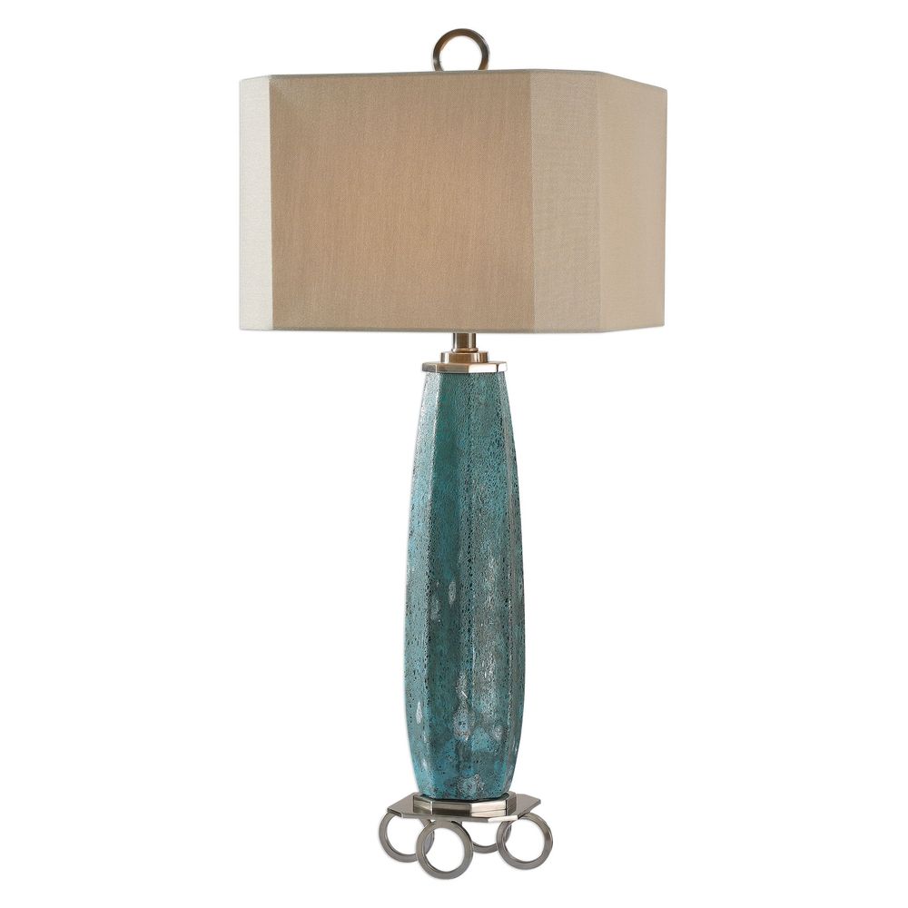 Uttermost Cabella Aged Blue Table Lamp