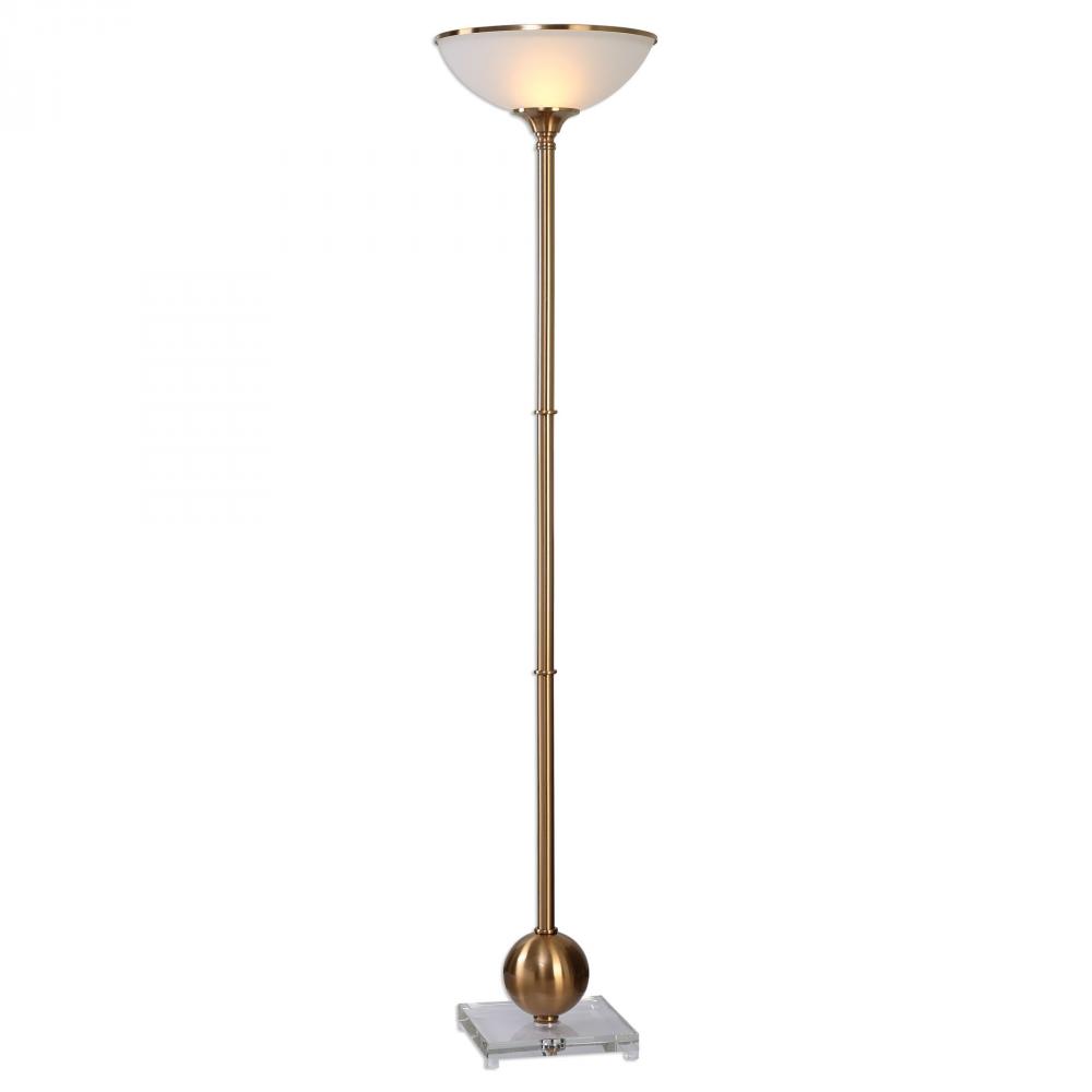 Uttermost Laton Brushed Brass Floor Lamp