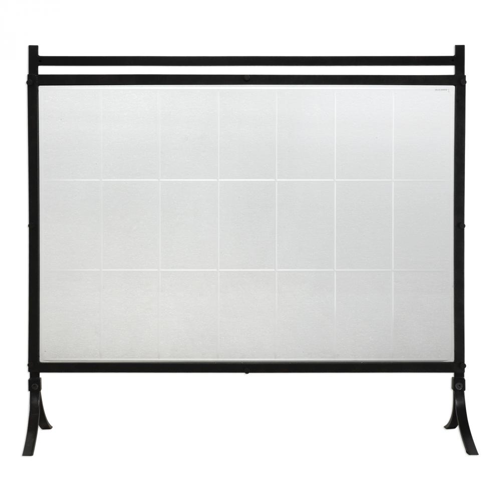 Uttermost Tate Tempered Glass Fireplace Screen
